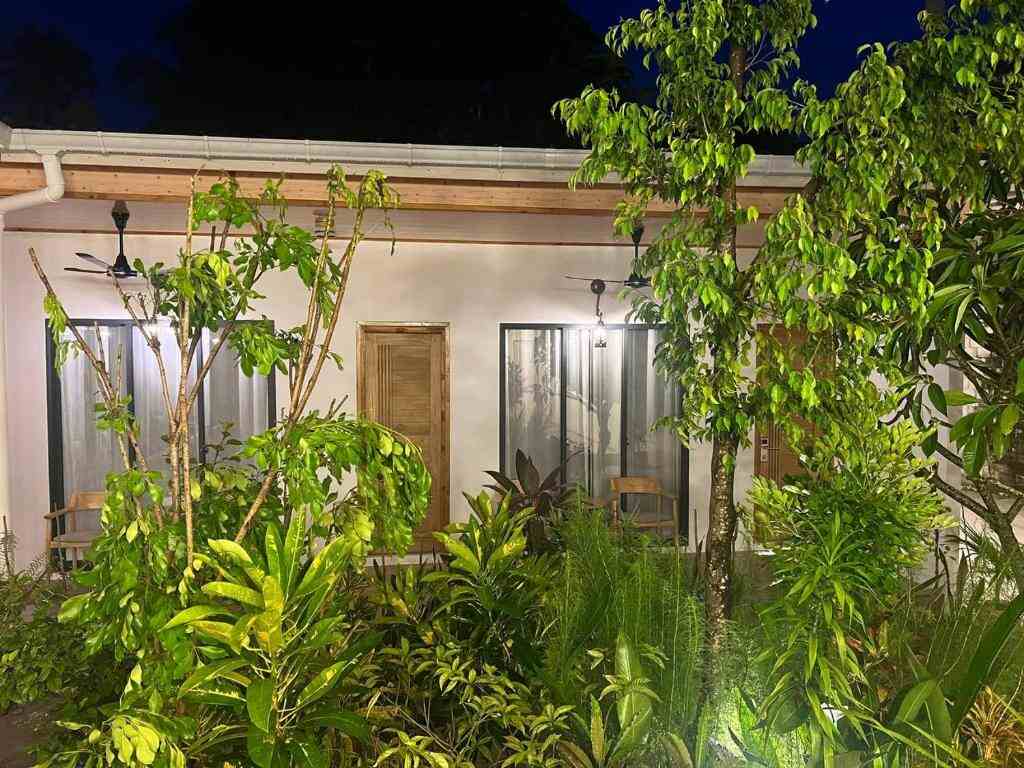 Garden and terrace at Infinity Beach Dhigurah